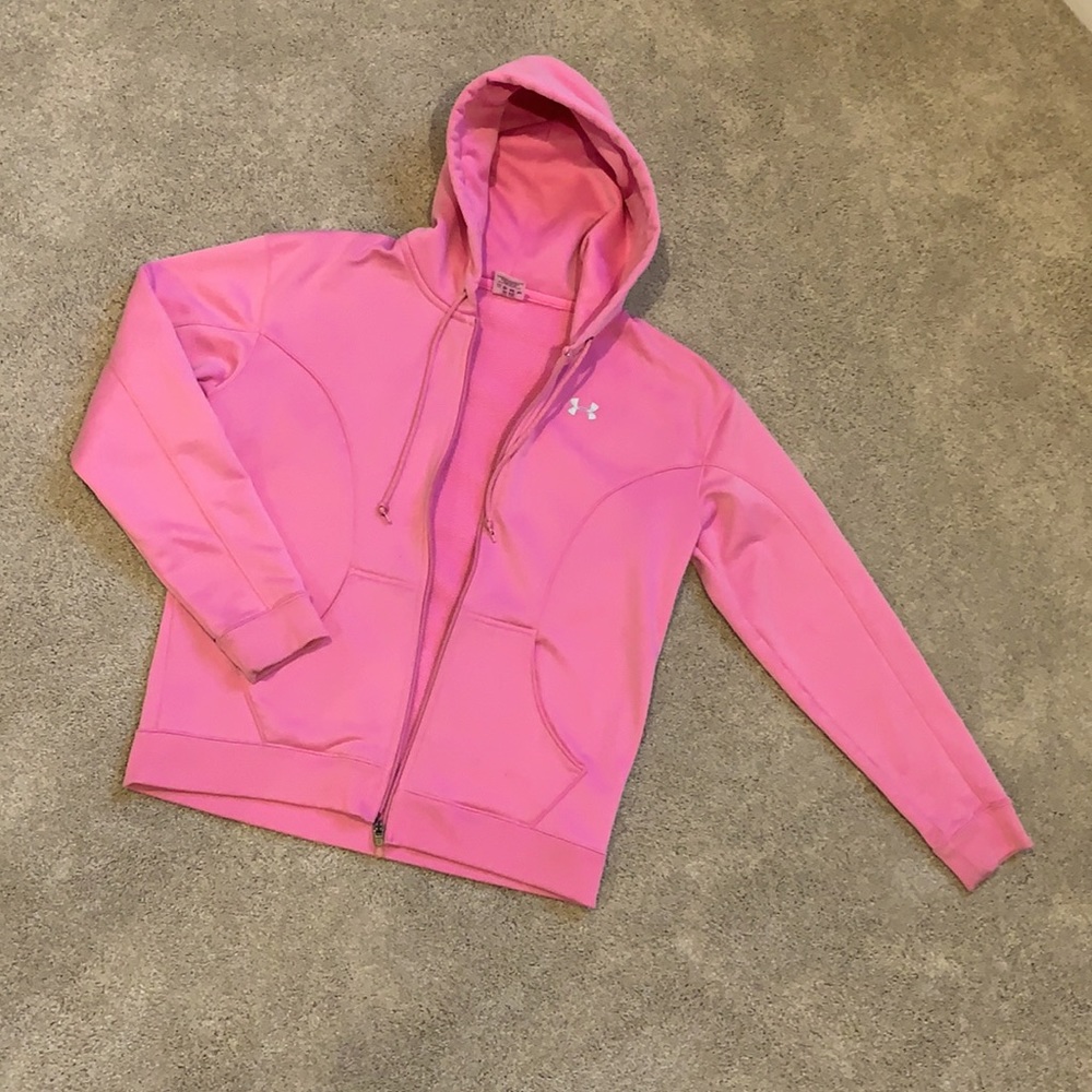 Under Armour Pink zip up hoodie